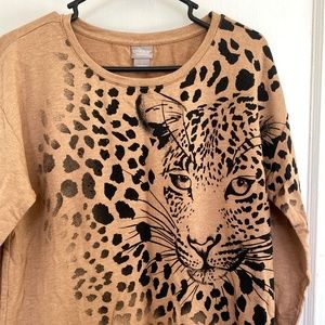 Chico’s Leopard Graphic Sweater